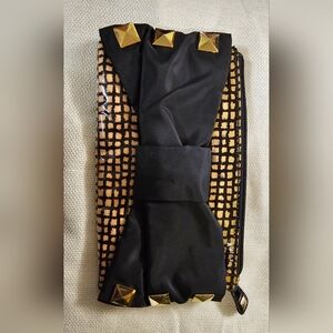 Felix Rey Black Bow Studded Evening Clutch EUC